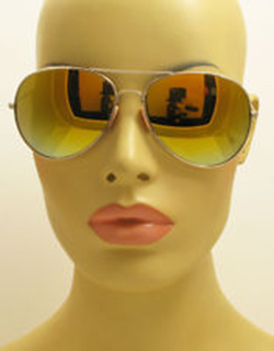 عینک آفتابی آینه ای زرد طلایی